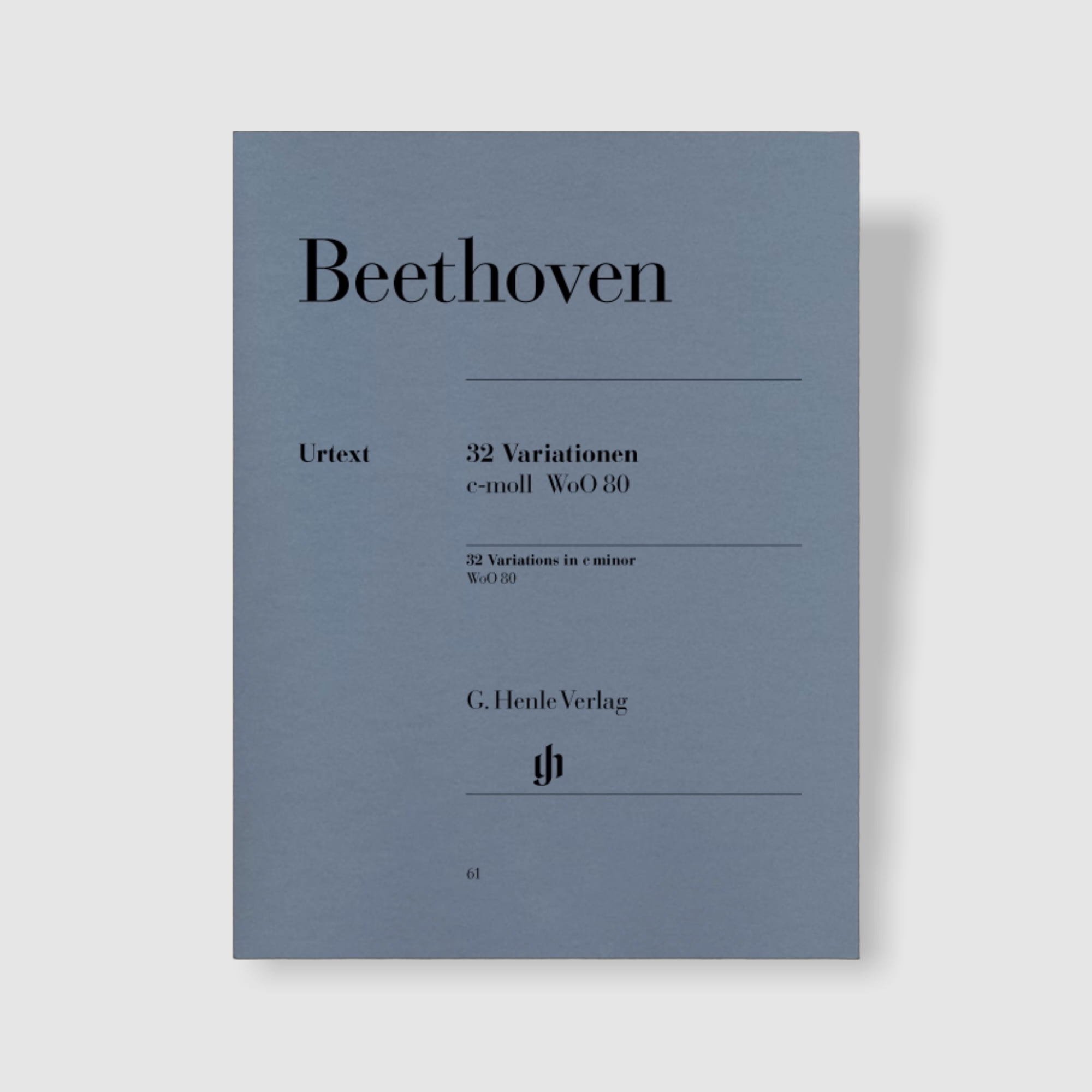 베토벤 32 변주곡 in c minor, WoO 80