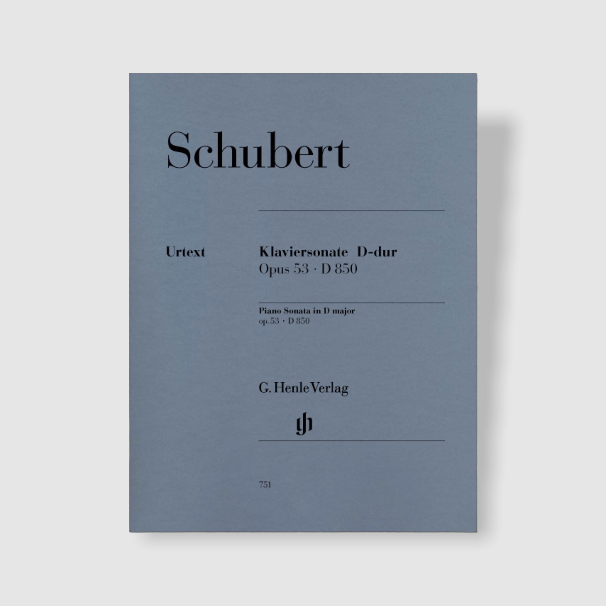 슈베르트 피아노 소나타 in D Major, Op. 53 D 850
