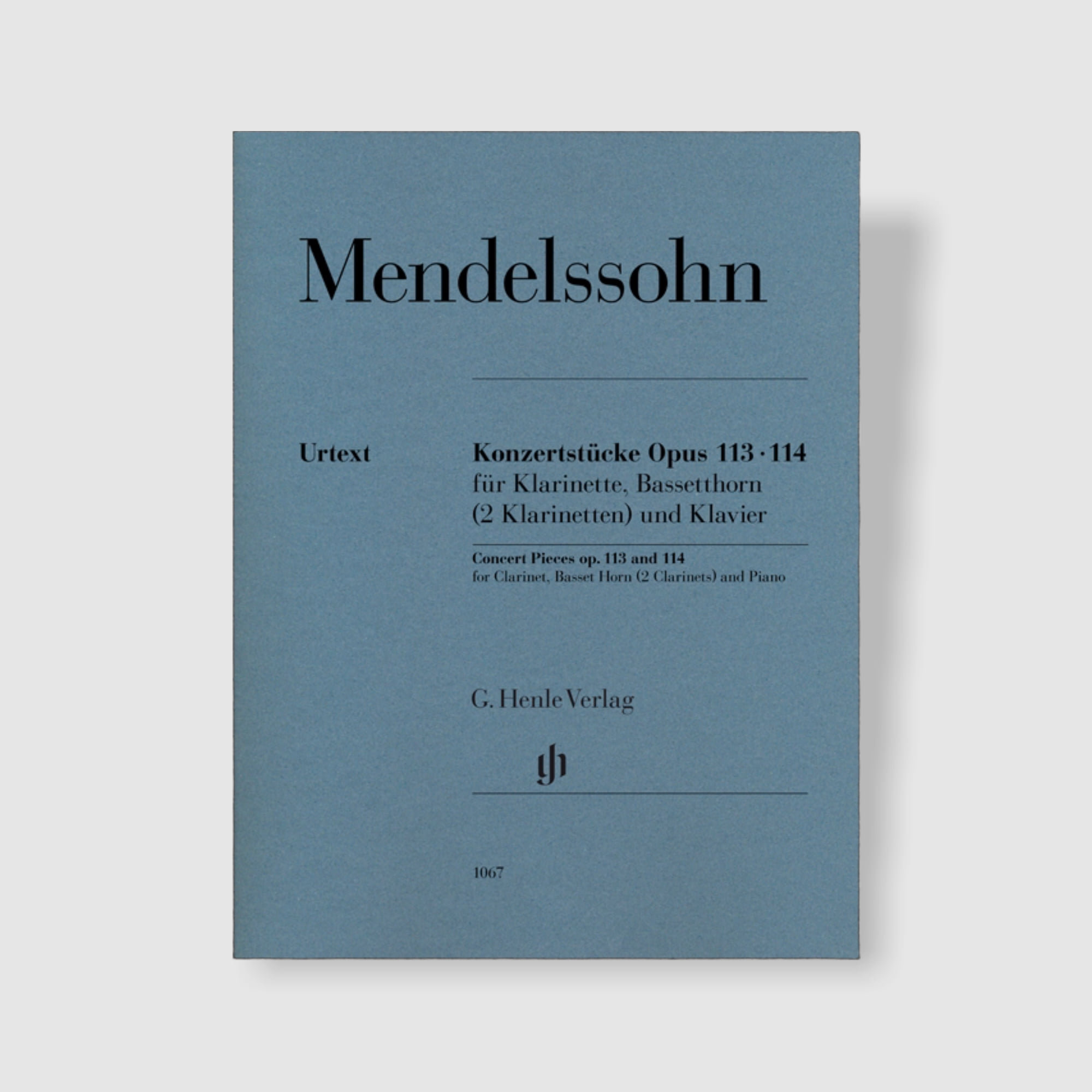 멘델스존 연주회용 소품곡 Op. 113 and 114 (클라리넷, 바셋 호른(2클라리넷), 피아노)